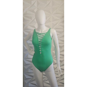 Women's Bleu Rod Beattie One-Piece Swimsuit Size 6 Green